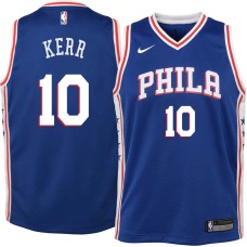 Philadelphia 76ers #10 Red Kerr Jersey -Blue