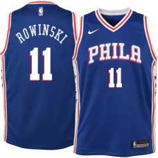 Philadelphia 76ers #11 Jim Rowinski Jersey -Blue