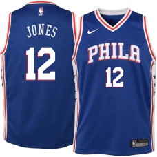 Philadelphia 76ers #12 Larry Jones Jersey -Blue