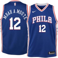 Philadelphia 76ers #12 Luc Mbah a Moute Jersey -Blue