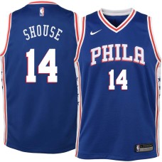 Philadelphia 76ers #14 Dexter Shouse Jersey -Blue