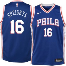 Philadelphia 76ers #16 Marreese Speights Jersey -Blue