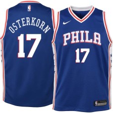 Philadelphia 76ers #17 Wally Osterkorn Jersey -Blue