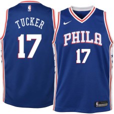 Philadelphia 76ers #17 Jim Tucker Jersey -Blue