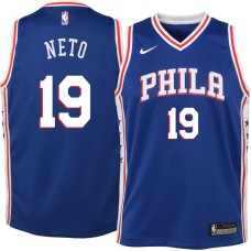 Philadelphia 76ers #19 Raul Neto Jersey -Blue