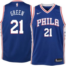 Philadelphia 76ers #21 Kenny Green Jersey -Blue