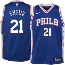 Philadelphia 76ers #21 Joel Embiid Jersey -Blue