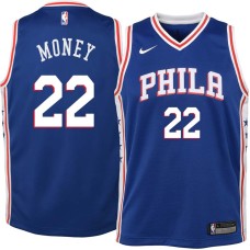 Philadelphia 76ers #22 Eric Money Jersey -Blue