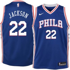 Philadelphia 76ers #22 Jim Jackson Jersey -Blue