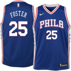 Philadelphia 76ers #25 Fred Foster Jersey -Blue