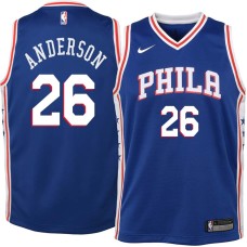 Philadelphia 76ers #26 Cliff Anderson Jersey -Blue