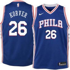 Philadelphia 76ers #26 Kyle Korver Jersey -Blue