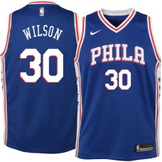 Philadelphia 76ers #30 Trevor Wilson Jersey -Blue