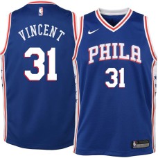 Philadelphia 76ers #31 Jay Vincent Jersey -Blue