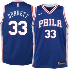 Philadelphia 76ers #33 Ken Durrett Jersey -Blue