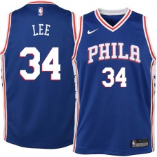 Philadelphia 76ers #34 Clyde Lee Jersey -Blue