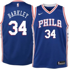 Philadelphia 76ers #34 Charles Barkley Jersey -Blue