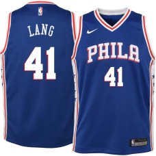 Philadelphia 76ers #41 Antonio Lang Jersey -Blue