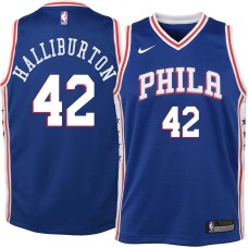 Philadelphia 76ers #42 Jeff Halliburton Jersey -Blue