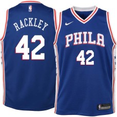 Philadelphia 76ers #42 Luther Rackley Jersey -Blue