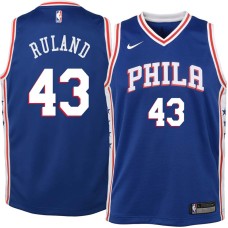 Philadelphia 76ers #43 Jeff Ruland Jersey -Blue