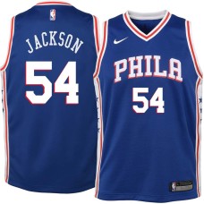 Philadelphia 76ers #54 Luke Jackson Jersey -Blue