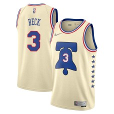 Philadelphia 76ers #3 Ernie Beck Jersey -Cream Earned