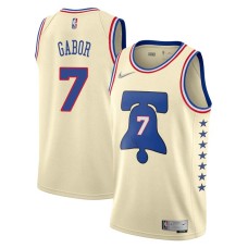 Philadelphia 76ers #7 Bill Gabor Jersey -Cream Earned