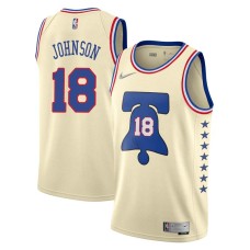 Philadelphia 76ers #18 Ollie Johnson Jersey -Cream Earned