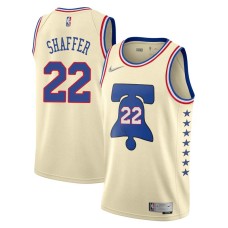 Philadelphia 76ers #22 Lee Shaffer Jersey -Cream Earned