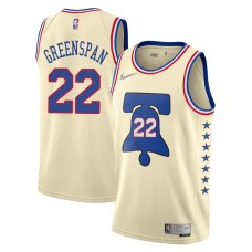 Philadelphia 76ers #22 Jerry Greenspan Jersey -Cream Earned