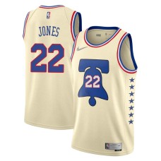 Philadelphia 76ers #22 Larry Jones Jersey -Cream Earned