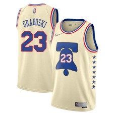 Philadelphia 76ers #23 Joe Graboski Jersey -Cream Earned