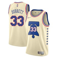 Philadelphia 76ers #33 Ken Durrett Jersey -Cream Earned