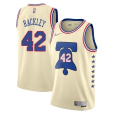 Philadelphia 76ers #42 Luther Rackley Jersey -Cream Earned