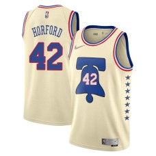 Philadelphia 76ers #42 Al Horford Jersey -Cream Earned