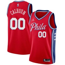 Philadelphia 76ers #00 Bill Calhoun Jersey -Red Phila