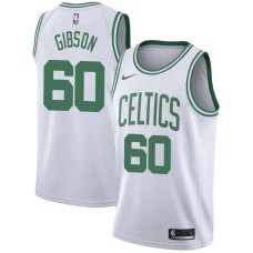 Boston Celtics #60 Jonathan Gibson Jersey -White