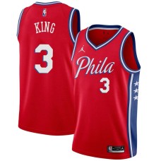 Philadelphia 76ers #3 George King Jersey -Red Phila