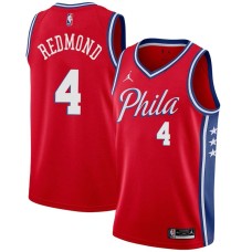 Philadelphia 76ers #4 Marlon Redmond Jersey -Red Phila