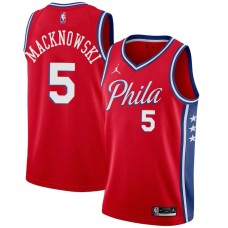 Philadelphia 76ers #5 Johnny Macknowski Jersey -Red Phila