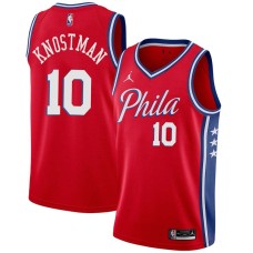 Philadelphia 76ers #10 Dick Knostman Jersey -Red Phila