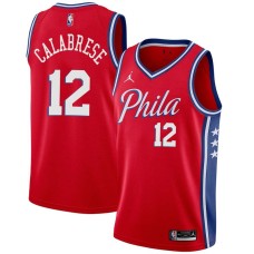 Philadelphia 76ers #12 Gerry Calabrese Jersey -Red Phila