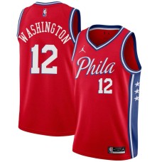 Philadelphia 76ers #12 Jim Washington Jersey -Red Phila