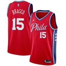 Philadelphia 76ers #15 Jim Brasco Jersey -Red Phila