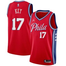 Philadelphia 76ers #17 Braxton Key Jersey -Red Phila