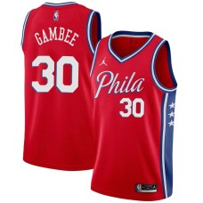 Philadelphia 76ers #30 Dave Gambee Jersey -Red Phila