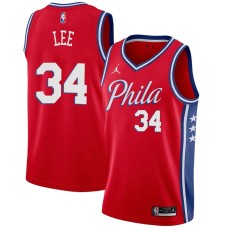 Philadelphia 76ers #34 Clyde Lee Jersey -Red Phila