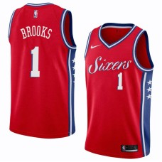 Philadelphia 76ers #1 Scott Brooks Jersey -Red Sixers