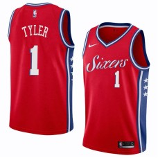 Philadelphia 76ers #1 BJ Tyler Jersey -Red Sixers